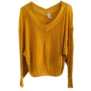 We The Free Golden Knit Top